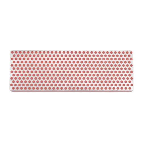 Rectangular sharpening stone with densely arranged red abrasive diamond dots for woodworking tool accessories and home improvement