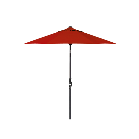 9 foot red patio umbrella Treasure Garden 9 ft Octagon Umbrella with Auto Tilt Red Canopy