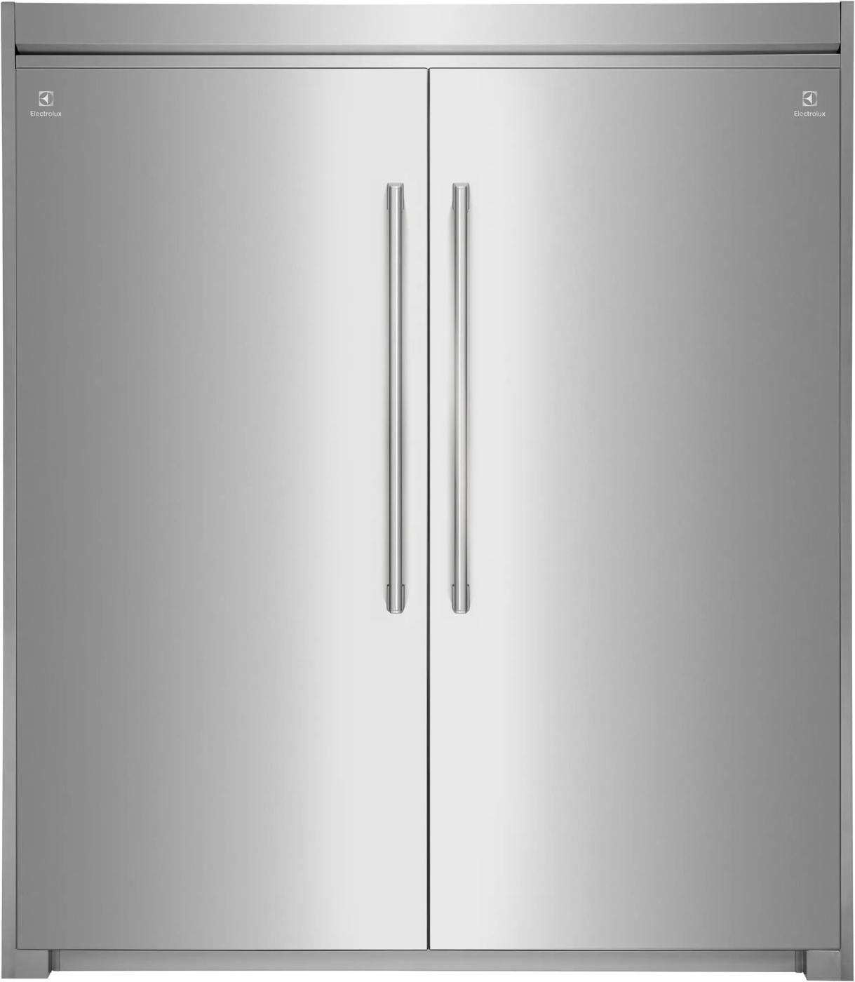 Double-door stainless steel freezer with sleek vertical handles in Freezers & Ice Makers and Kitchen & Kitchenware collections