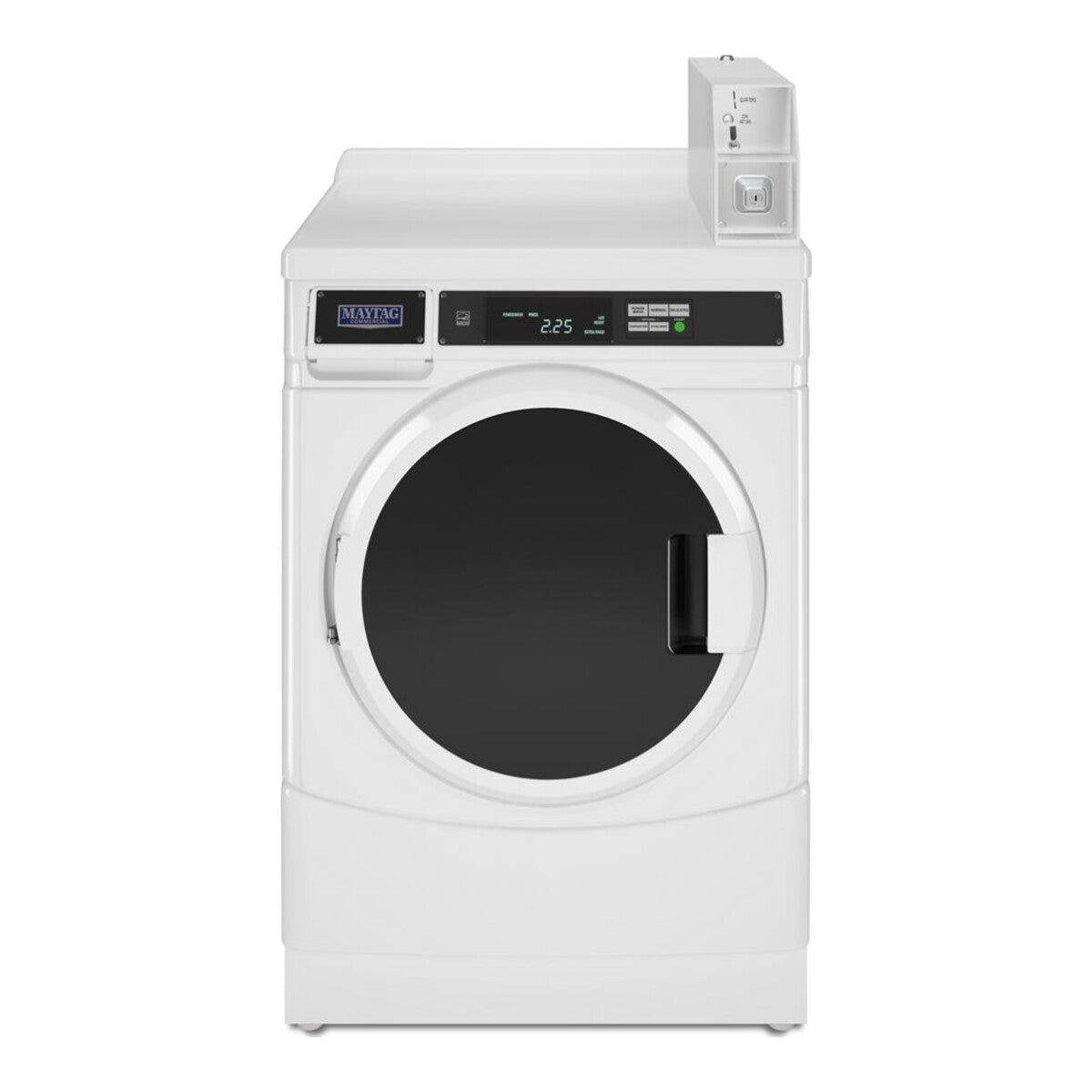 27" Commercial Gas Front-Load Dryer Featuring Factory-Installed Coin Drop with Coin Box