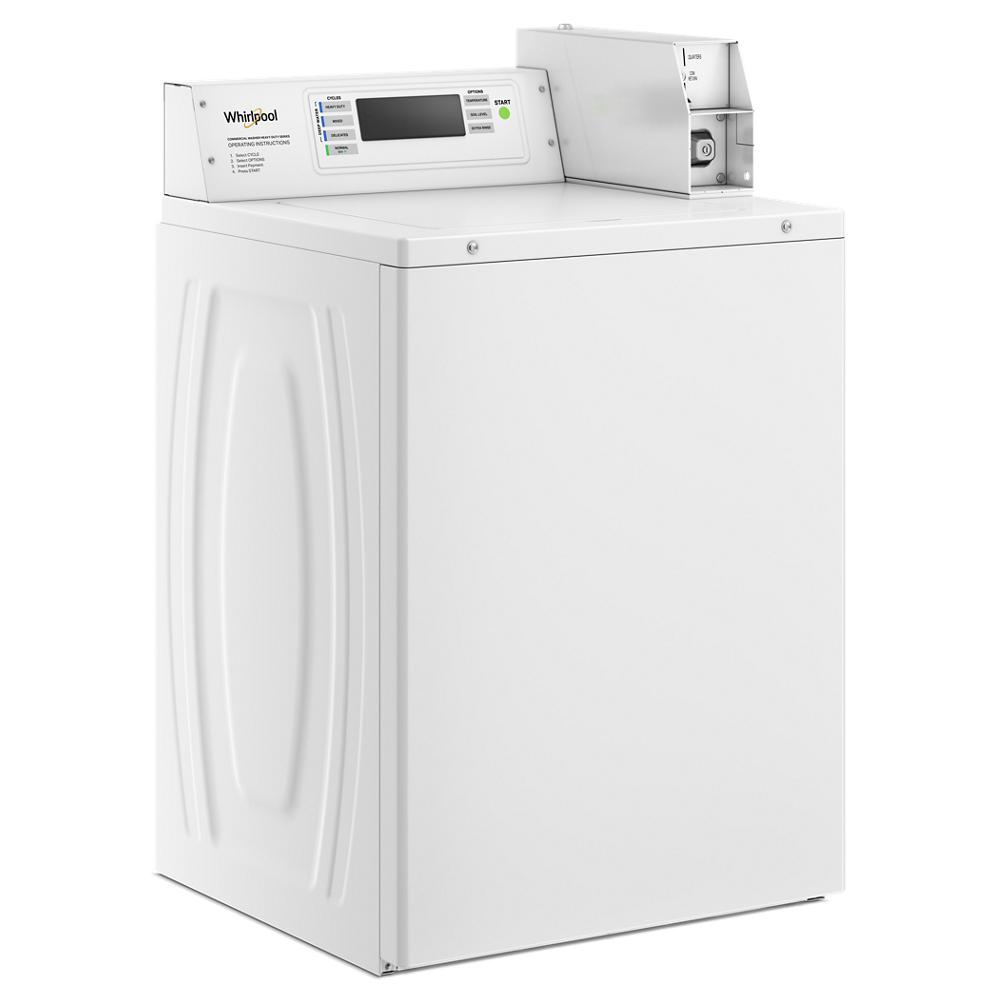 Commercial top-load washer with factory-installed coin drop and coin box in washers and appliances collection
