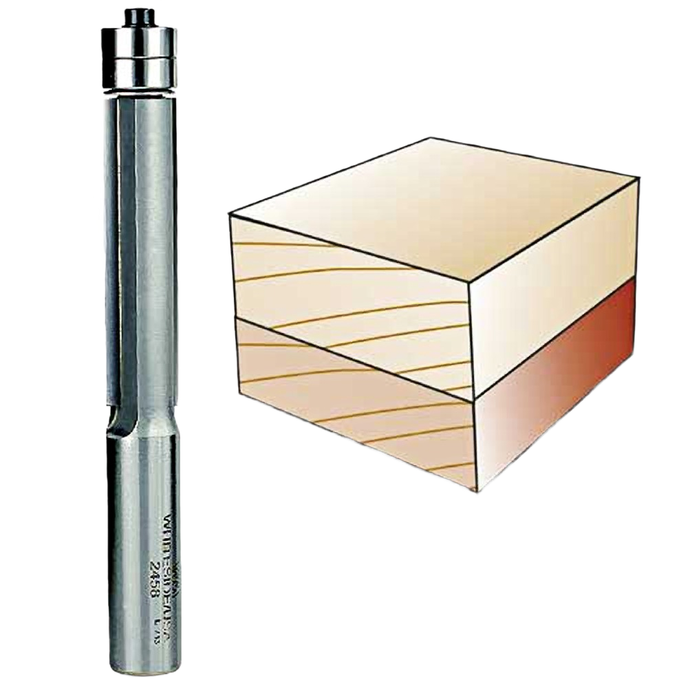 Router bit with double bearings for flush trimming wood edges in Tool Accessories and Power Tool Accessories collections