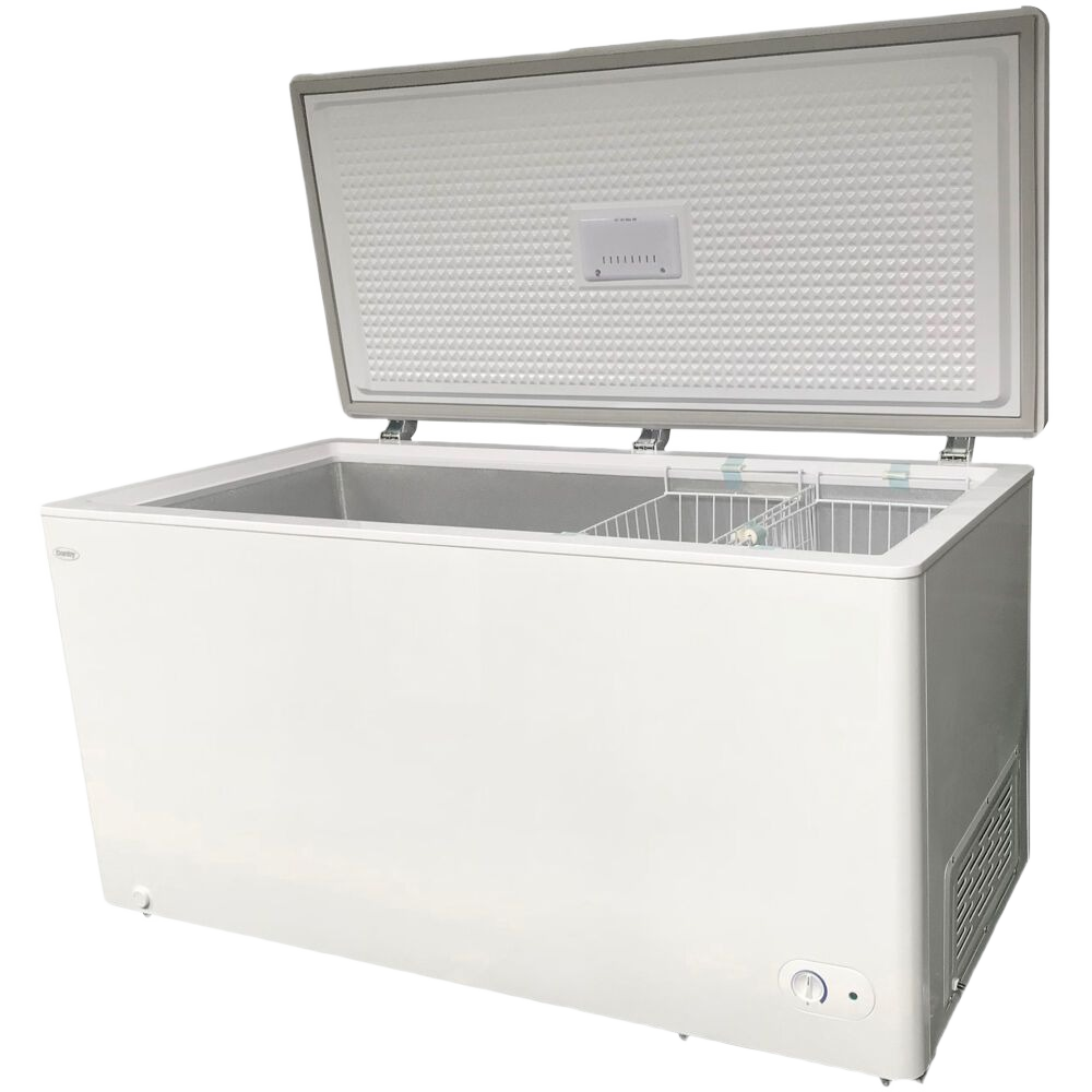 White chest freezer with large capacity and two storage baskets in Freezers & Ice Makers and Kitchen appliances collection