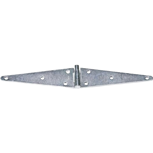 Zinc-plated heavy-duty strap hinge with multiple mounting holes for home improvement and tool projects