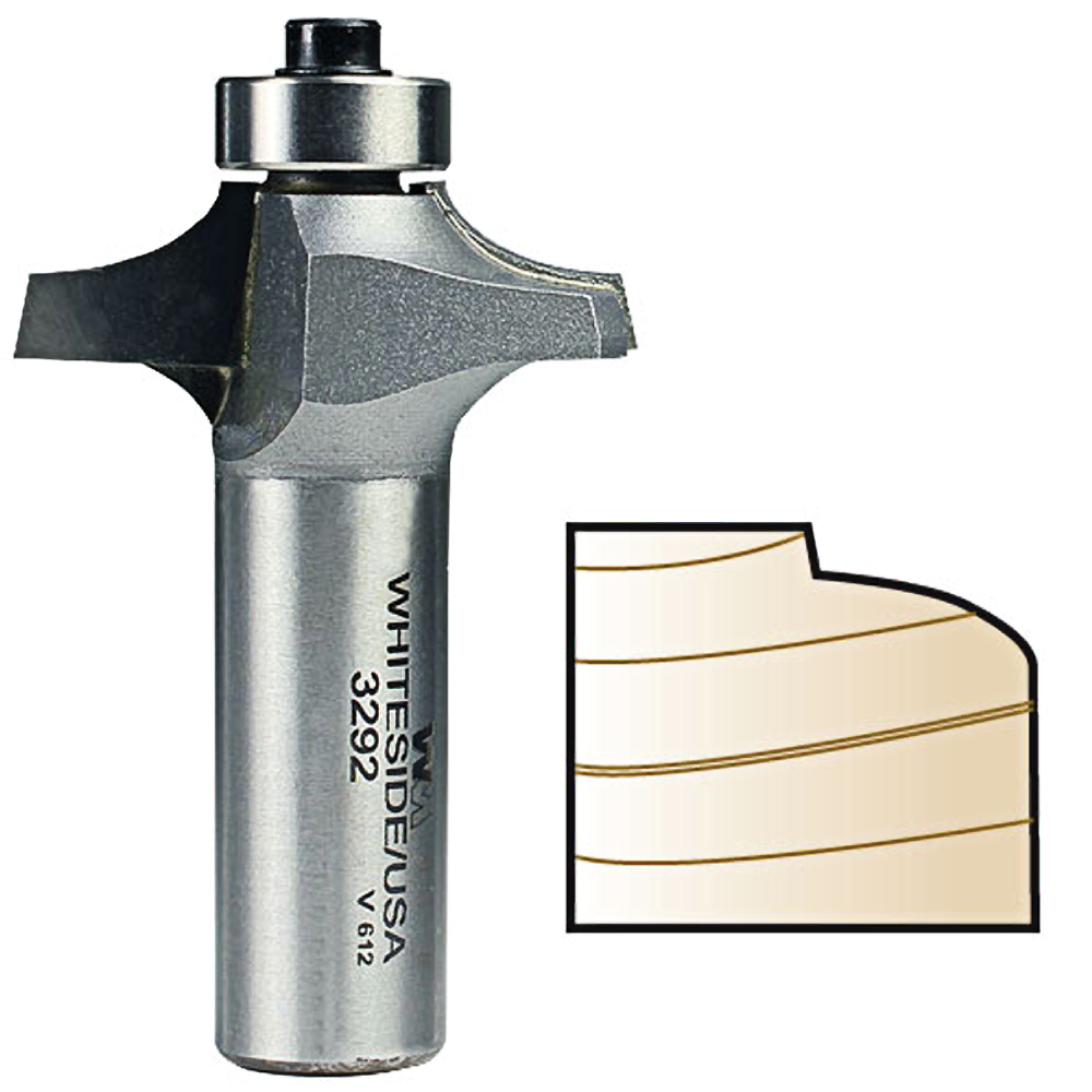 Whiteside 3292 router bit with bearing for creating thumbnail edges on tabletops in tool accessories and power tool collections
