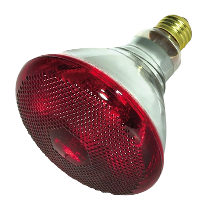 Red medium heat incandescent bulb with reflective silver housing for lighting and home improvement needs under $50 collection