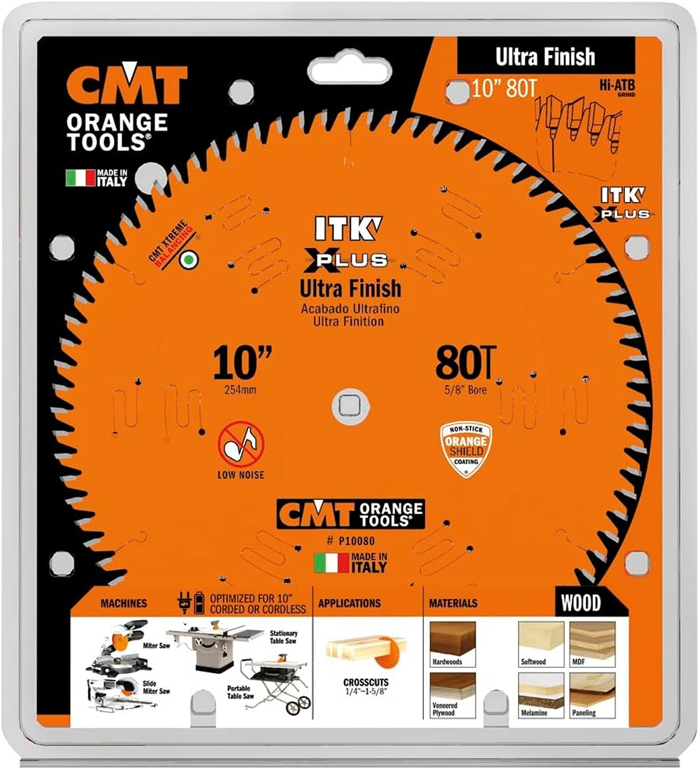 CMT Orange Tools 10" 80T Itk-Xplus® Ultra Finish Saw Blade
