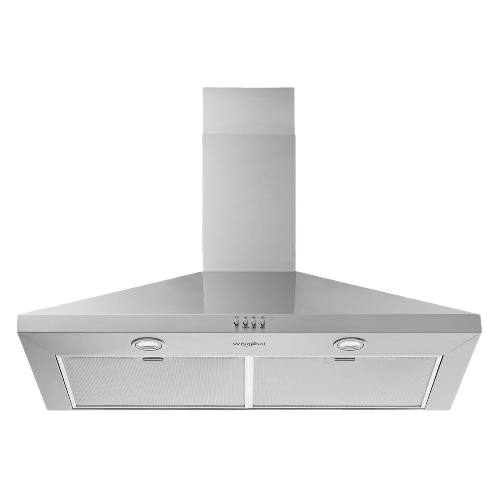 36-inch stainless steel chimney wall mount range hood with 3-speed fan and detachable grease filters from Range Hoods collection