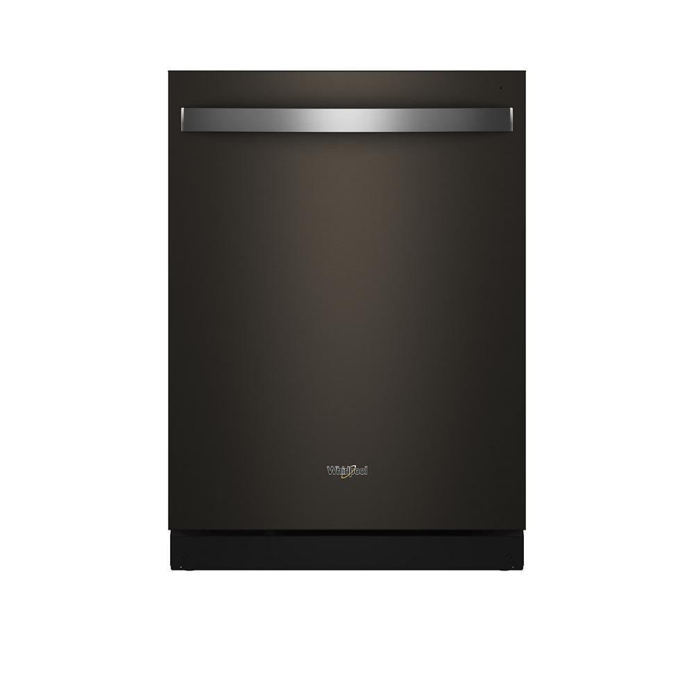 Black built-in dishwasher with stainless steel handle from kitchen and appliances collection
