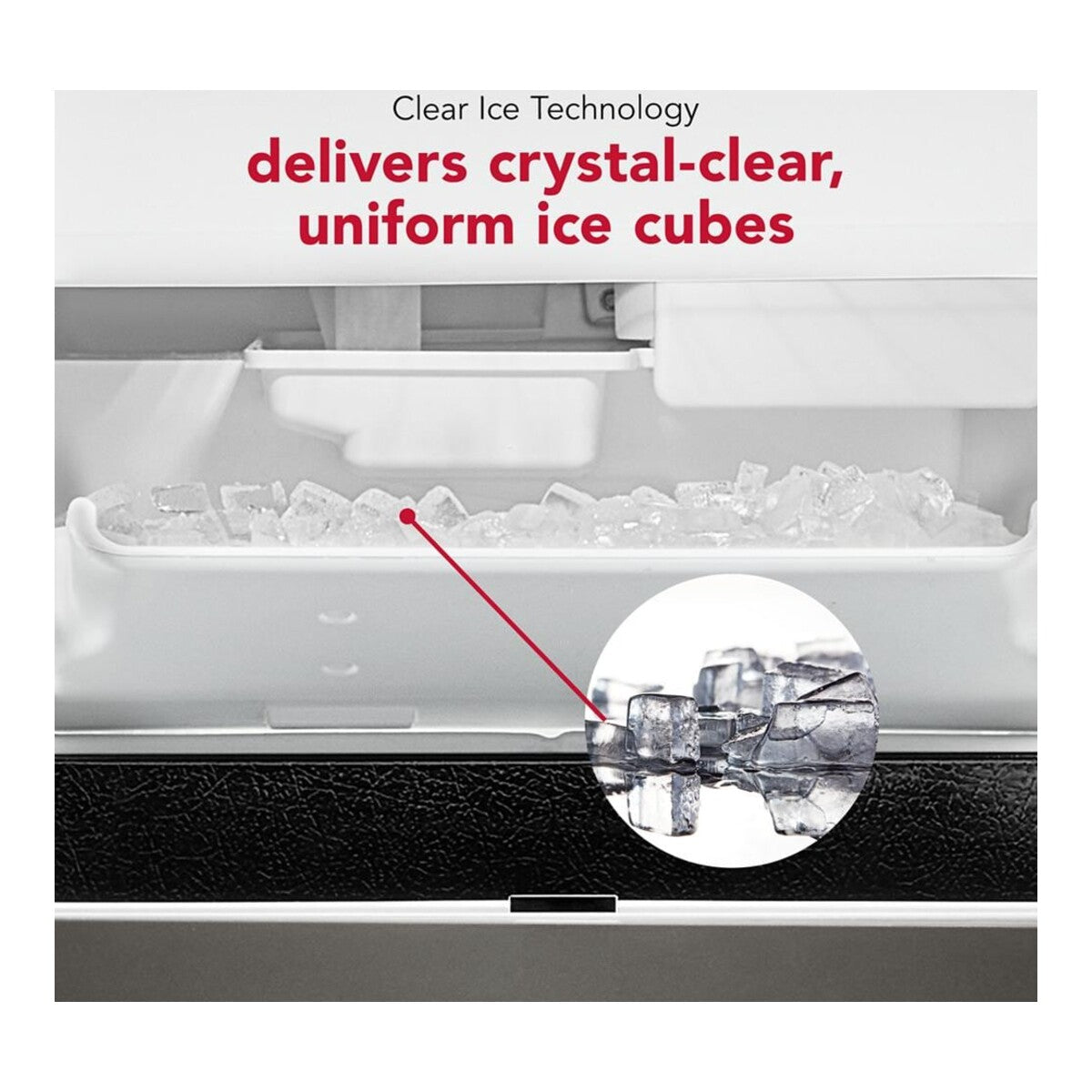 18-Inch 35 lb. Automatic Ice Maker with Clear Ice Technology in PrintShield® Stainless Steel