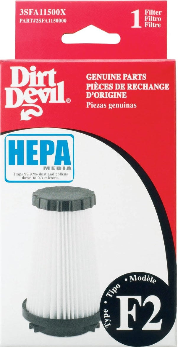 Replacement vacuum filter cartridge with HEPA media for effective dust and pollen capture in home cleaning tasks