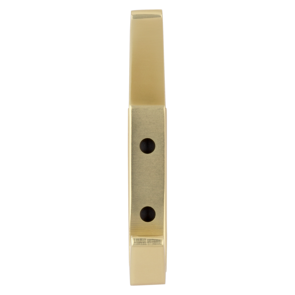 Brushed gold reed geometric hook with two mounting holes for closet organization and storage projects under $50