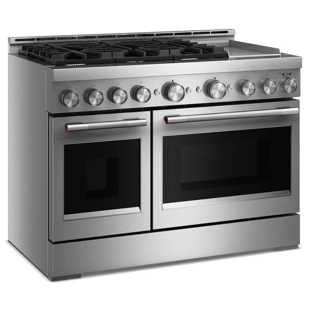 KitchenAid® 48-Inch 6 Burner Commercial-Style Gas Range with Griddle