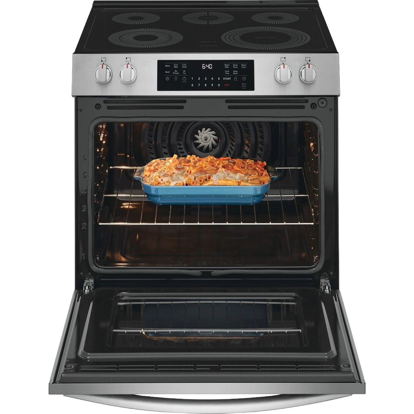 30" Front Control Electric Range with Total Convection