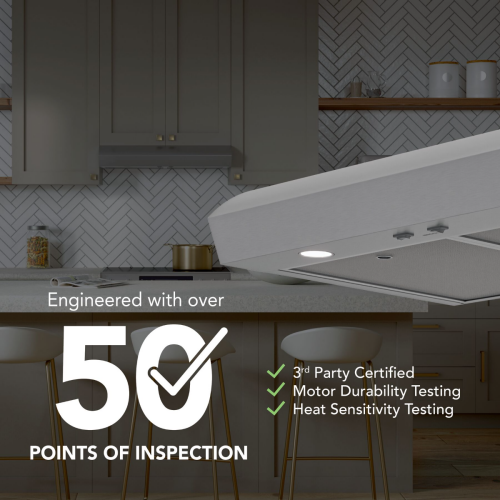 30" Under-Cabinet Range Hood, 350 MAX Blower CFM, 2 Speed