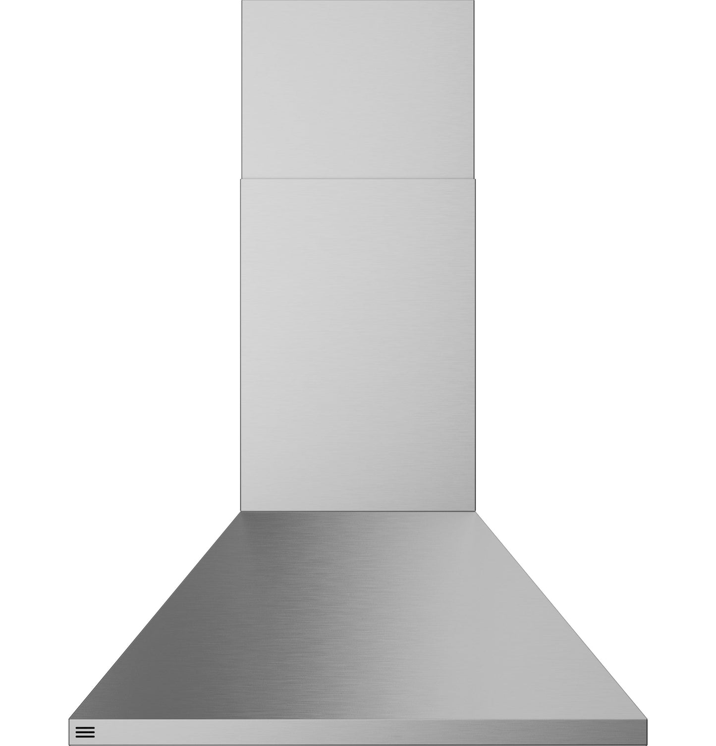 Wall-mount pyramid chimney vent hood in stainless steel from range hoods collection for kitchen ventilation and home improvement