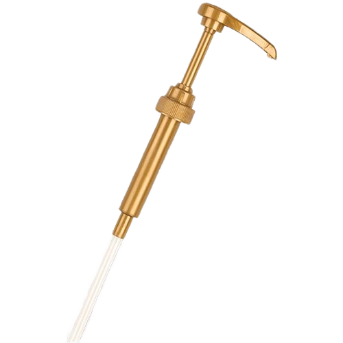 Bronze-finished syrup dispenser pump designed for 750 ml bottles, ideal for kitchen gadgets and kitchenware collections.