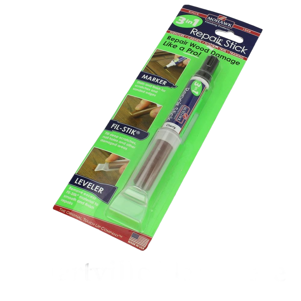 Mohawk 3-in-1 cherry wood repair stick in packaging for wood repair in Sand Paper and Patching & Repair collections