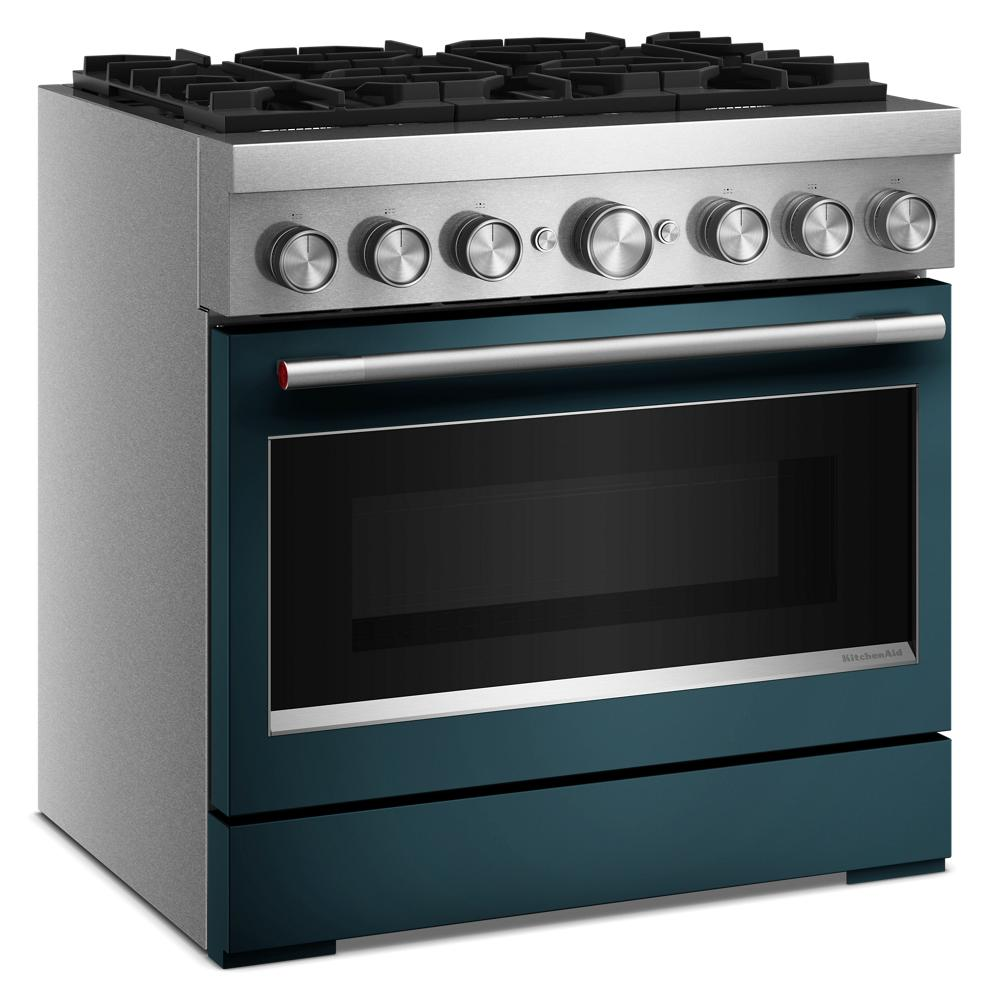 36-Inch 6 Burner Commercial-Style Dual Fuel Range with No Preheat Air Fry Mode