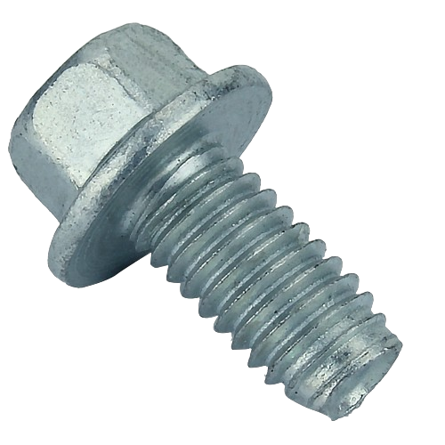 Silver hex flange screw for equipment repair in John Deere Parts & Accessories and Parts & Lubricants collections