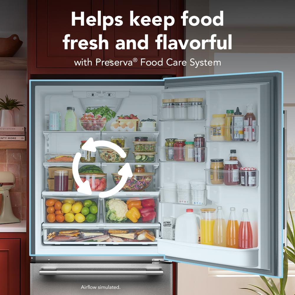 22 Cu. Ft. 33-Inch Standard-Depth Bottom Mount Refrigerator with Right Door Swing