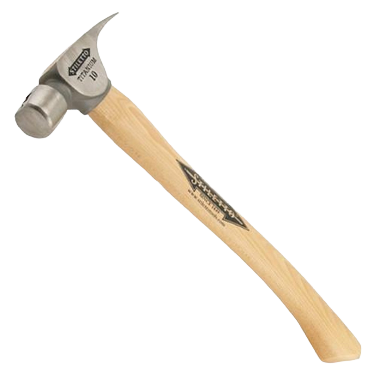 Smooth curved hickory hammer with polished steel head designed for precision in tools and home improvement projects