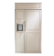 Panel-ready built-in side-by-side refrigerator with dispenser in kitchen appliances and side-by-side refrigerators collection