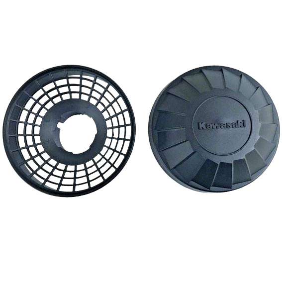 Black plastic replacement cap and grille for Kawasaki equipment in parts and accessories collection under $100