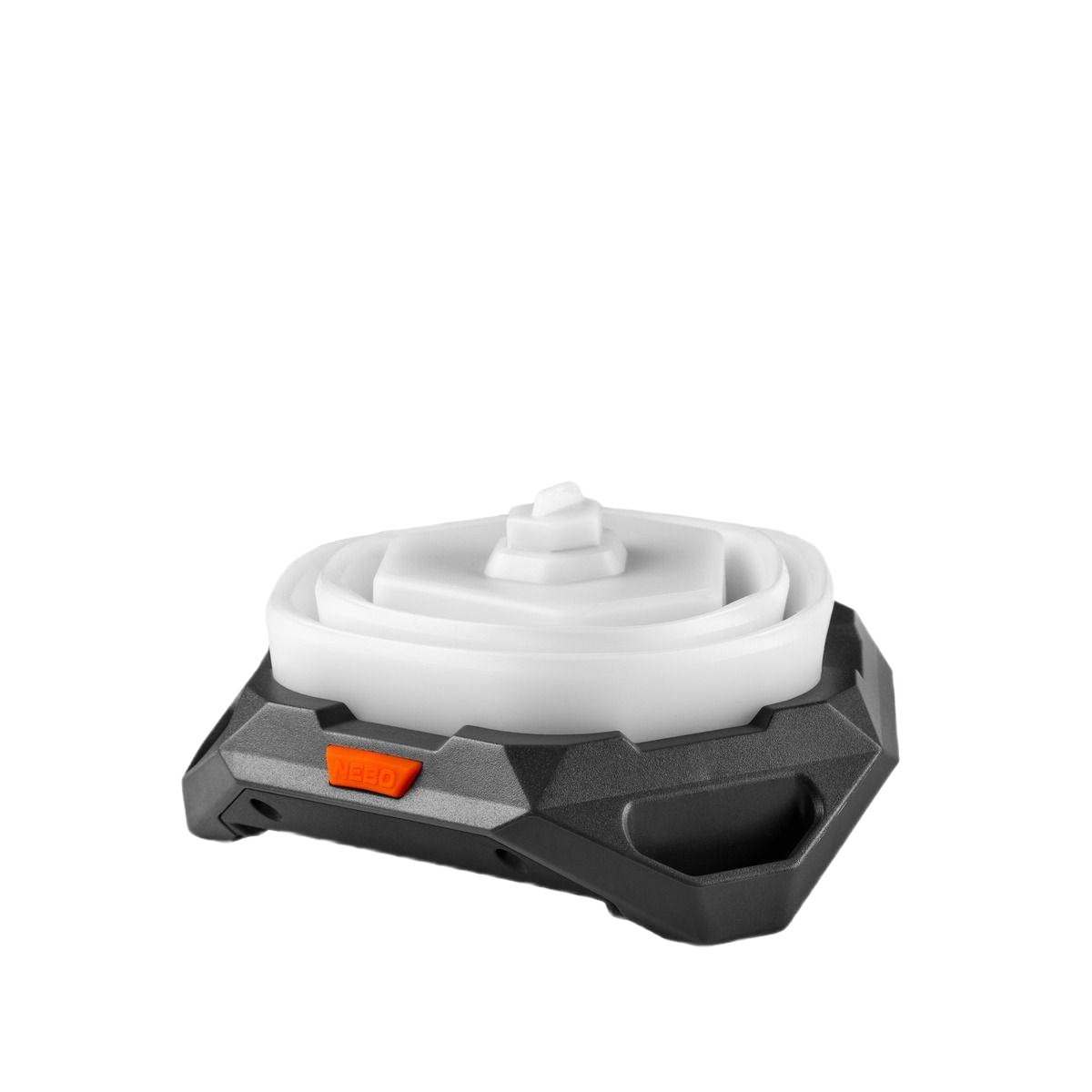 Compact rechargeable collapsible lantern with durable black base and bright white light diffuser for hand tools collection