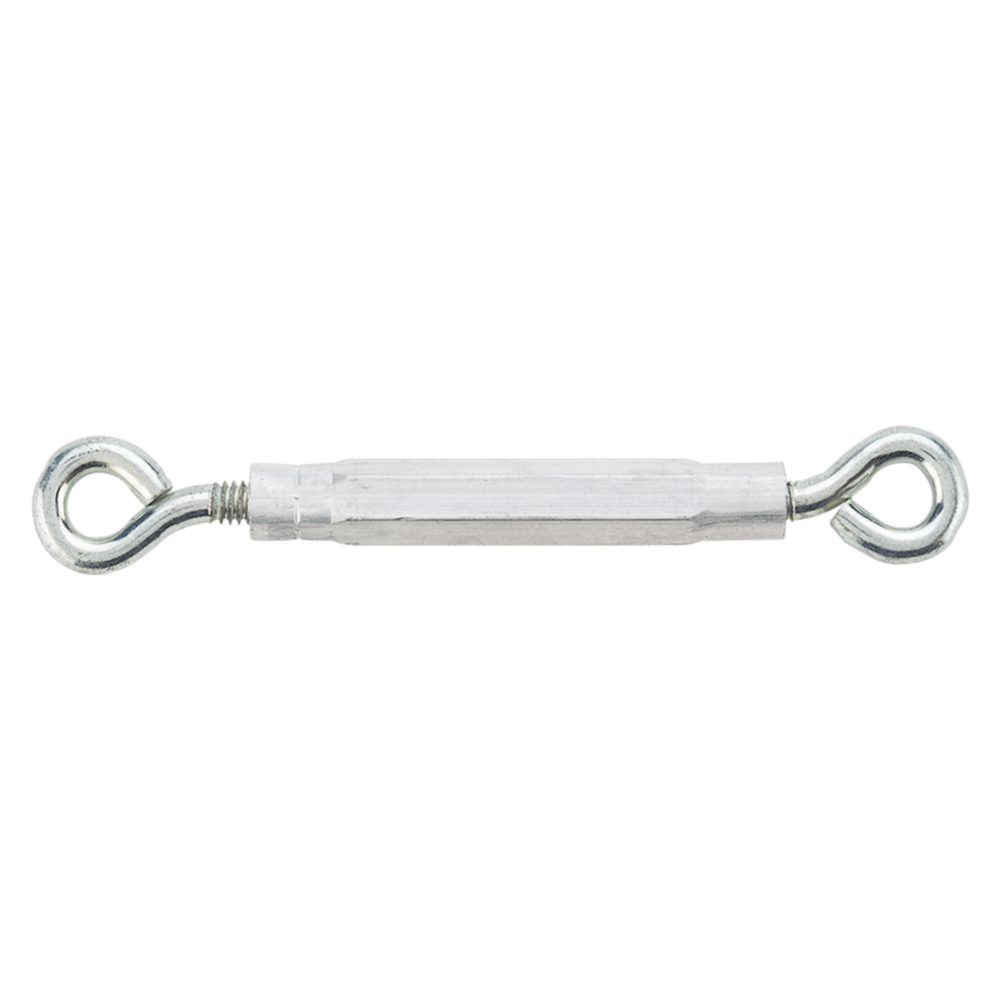 Zinc finish eye & eye turnbuckle with hex body for tension adjustments in hardware and fasteners under $50