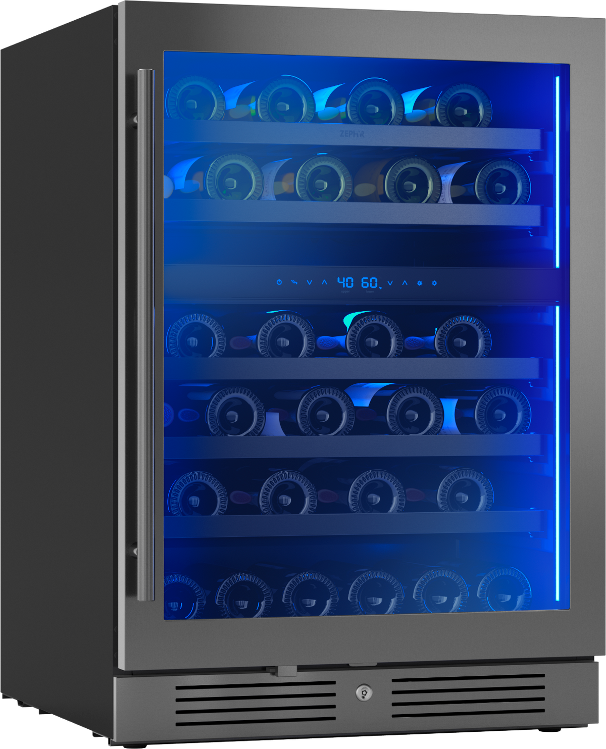 Presrv Wine Cooler, 24in UC, Blk SS+Gls,Rvs Dr, 2Z