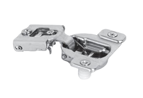 Metal cabinet hinge with adjustable components designed for overlay installation in home improvement projects