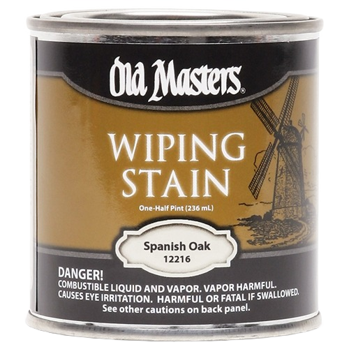 Can of Spanish Oak oil-based wiping stain for wood finishing in stains and sealers collections under $50