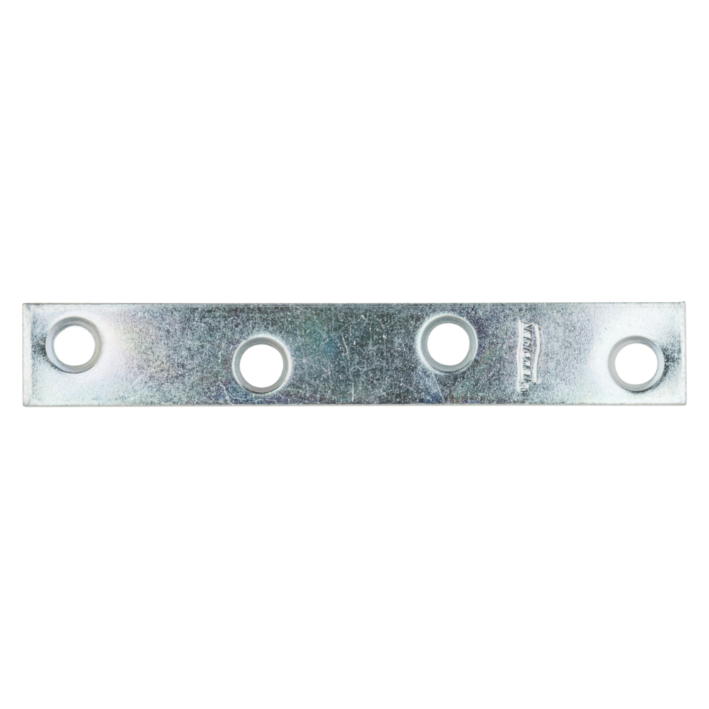 Zinc steel mending brace with four holes for securing panels in building hardware and home improvement collections
