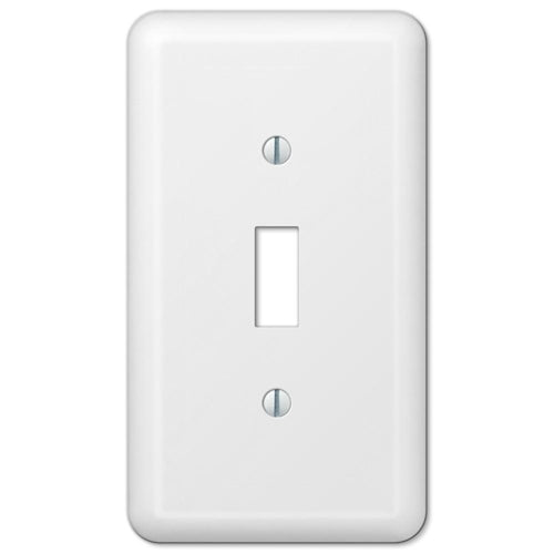 White toggle wallplate with smooth finish for electrical and home improvement projects under $50 collection