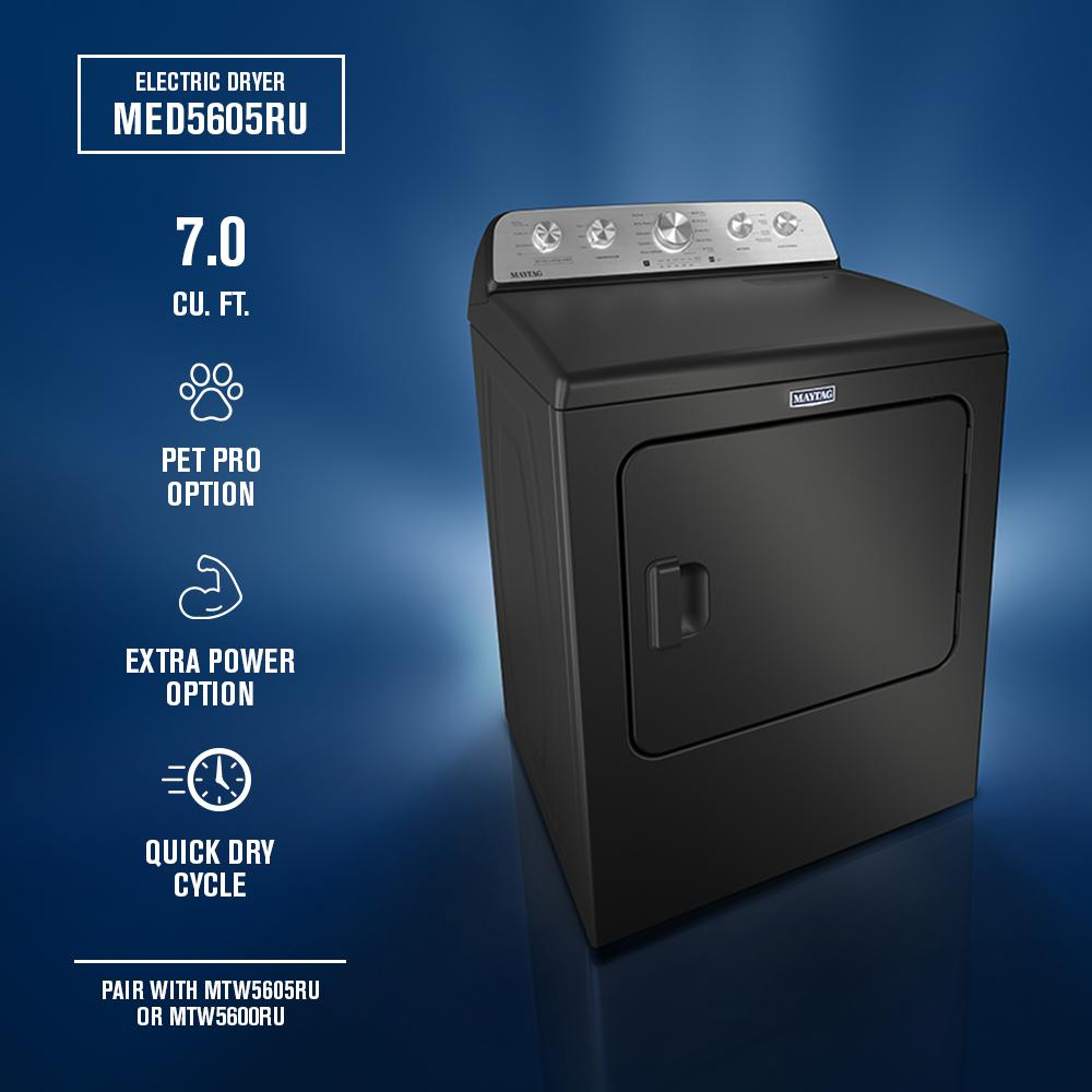 7.0 Cu Ft. Load Electric Dryer with Extra Power and Pet Pro Option