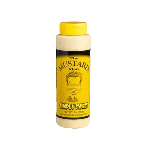 8-ounce squeeze bottle of creamy simply sweet mustard from grilling sauces and BBQ collection