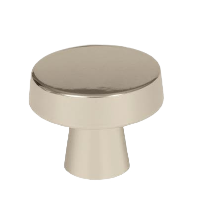 Polished nickel cabinet knob with smooth rounded top in Hardware and Furniture Accessories collections under $50
