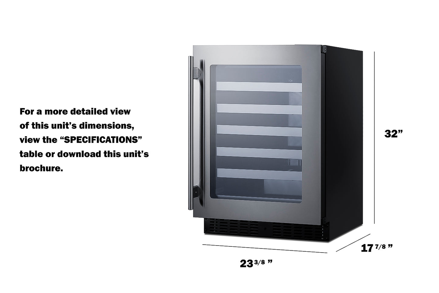 24" Wide Built-In Wine Cellar, ADA Compliant