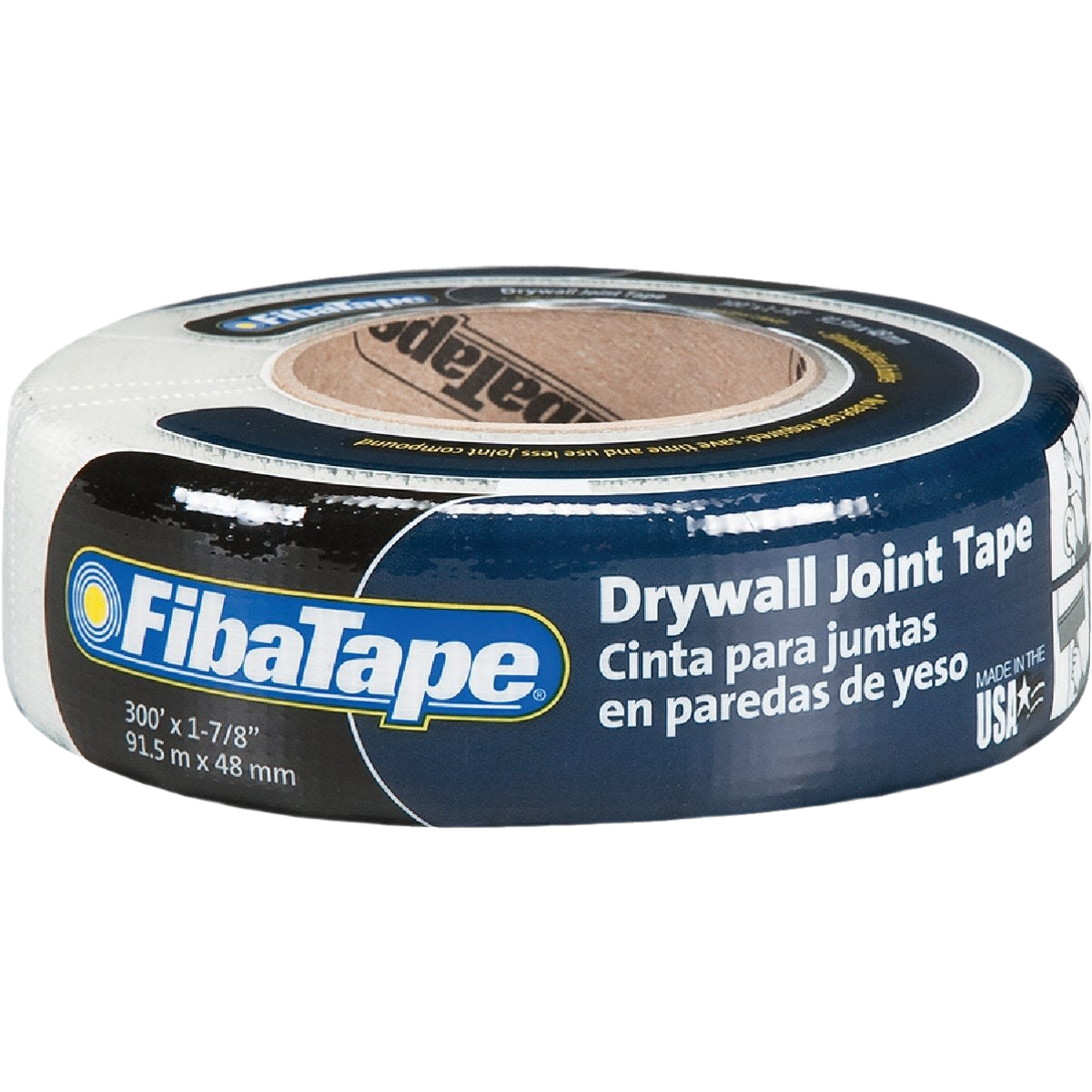 Roll of white self-adhesive fiberglass mesh drywall tape for joint sealing in home improvement projects under $50