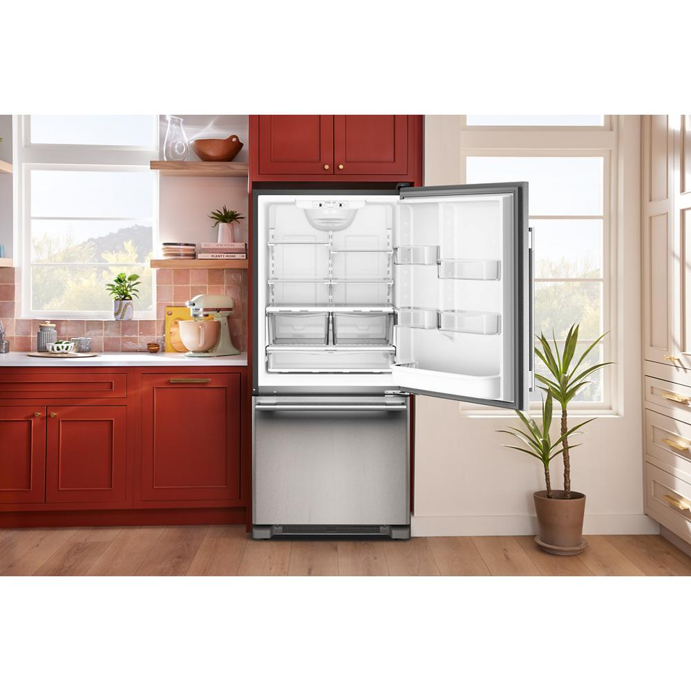 19 Cu. Ft. 30-Inch Standard-Depth Bottom Mount Refrigerator with Right Door Swing