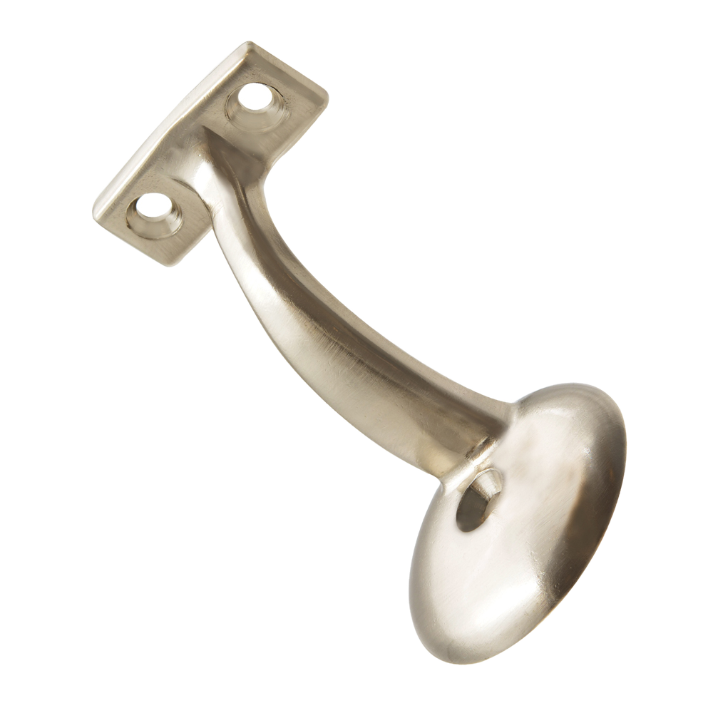 Hardware Essentials Ornamental Handrail Bracket Satin Nickel (Poly-bag)