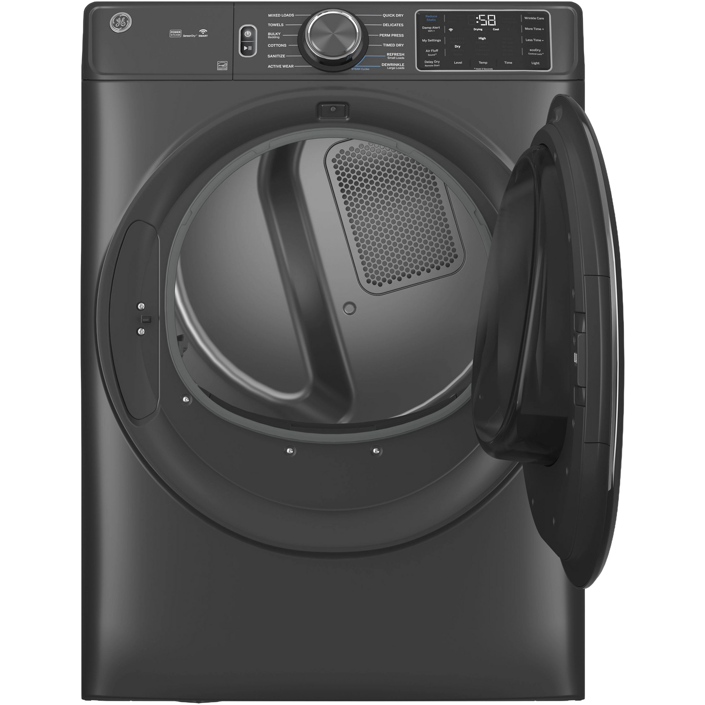 GE® ENERGY STAR® 7.8 cu. ft. Capacity Smart Front Load Electric Dryer with Steam and Sanitize Cycle