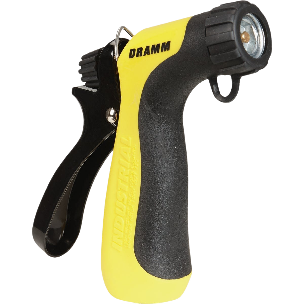 Yellow and black heavy-duty metal hot water pistol nozzle for watering and irrigation in lawn and garden tools collections