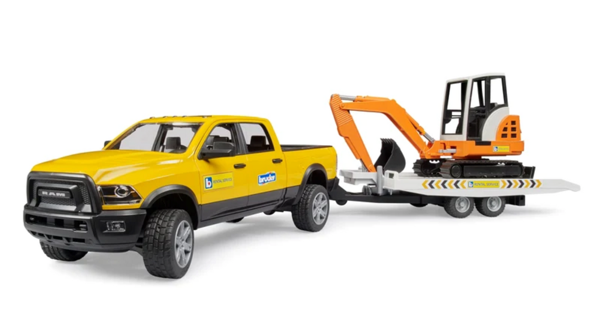 Bruder 02546 Ram Rental Service with Mini Excavator