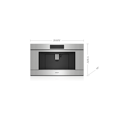 Professional built-in coffee machine with stainless steel finish and digital display for home and kitchen use