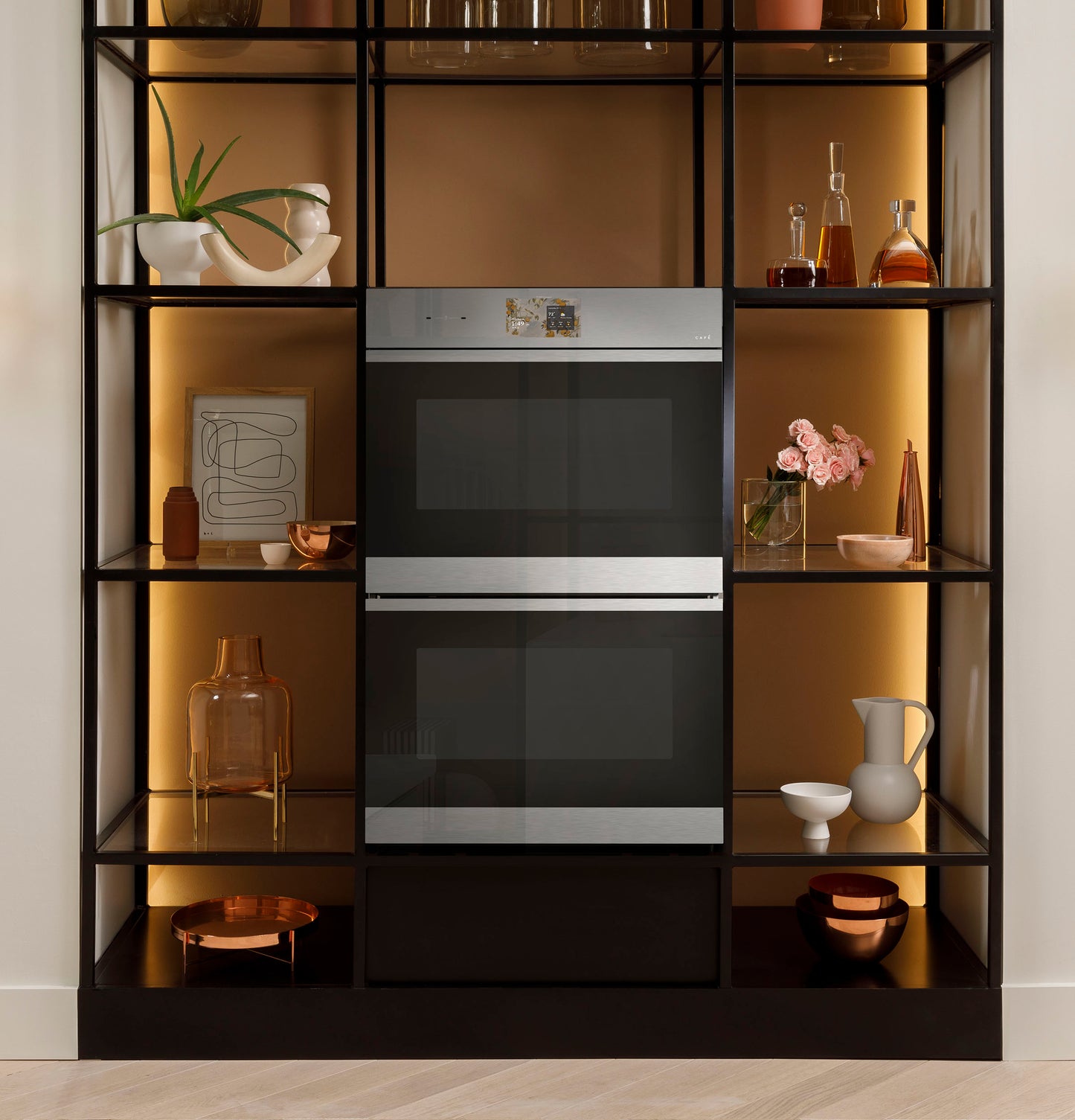 CAFÉ™ 30" Smart Built-In Convection Double Wall Oven in Platinum Glass
