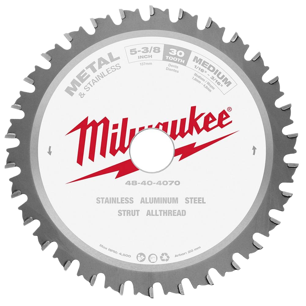 Circular saw blade with 30 teeth for cutting ferrous metal, stainless steel, aluminum, and steel in home improvement tasks