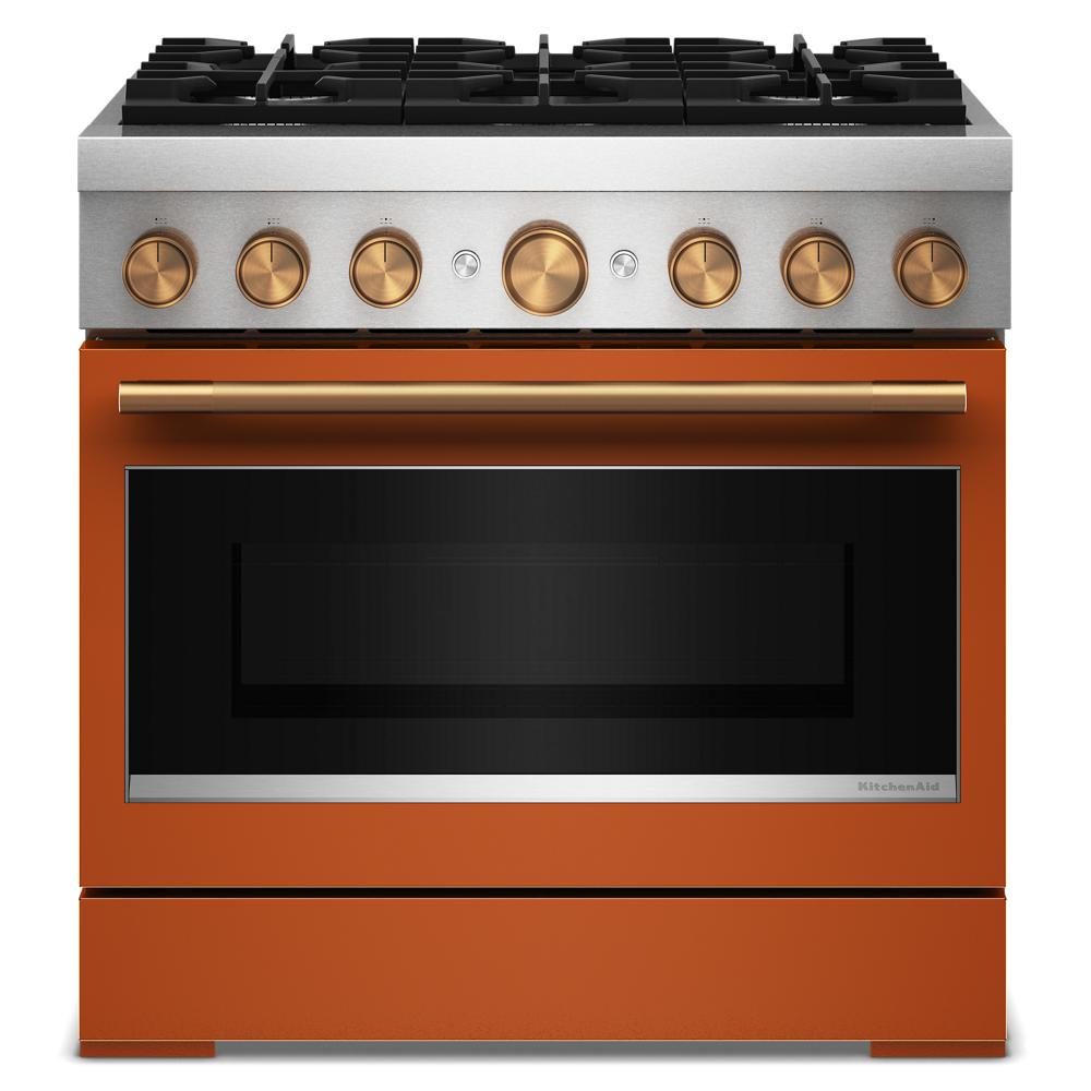 36-Inch 6 Burner Commercial-Style Dual Fuel Range with No Preheat Air Fry Mode