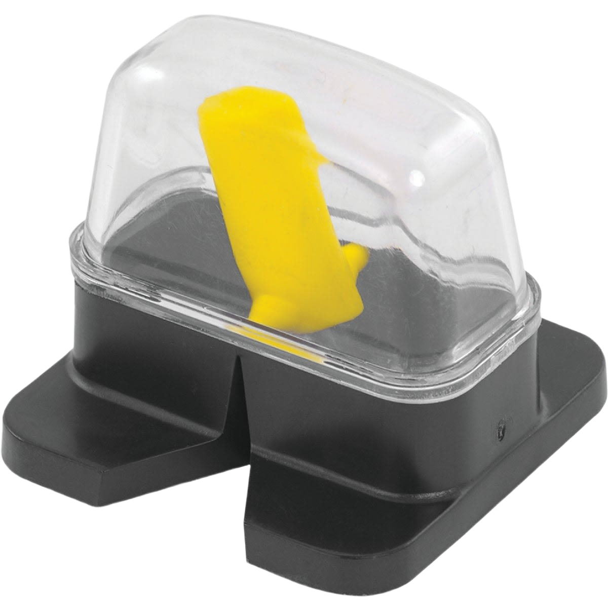Compact black and yellow magnetic stud finder for woodworking and home improvement measuring tools collection
